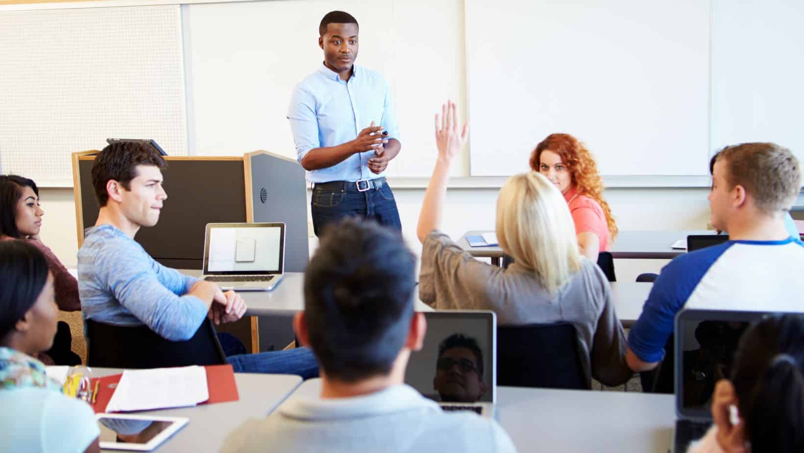 Students in a classroom